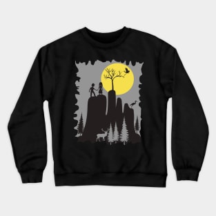 Romance on the moonlight Crewneck Sweatshirt